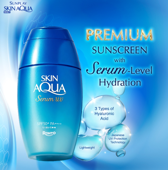 Sunplay Launches Skin Aqua Hyaluronic Acid Serum UV Sunscreen in Malaysia