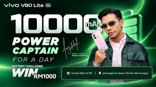 vivo V80 Lite 5G Arrives in Malaysia with Free Gifts, 0% Instalments and 10,000mAh Battery Challenge